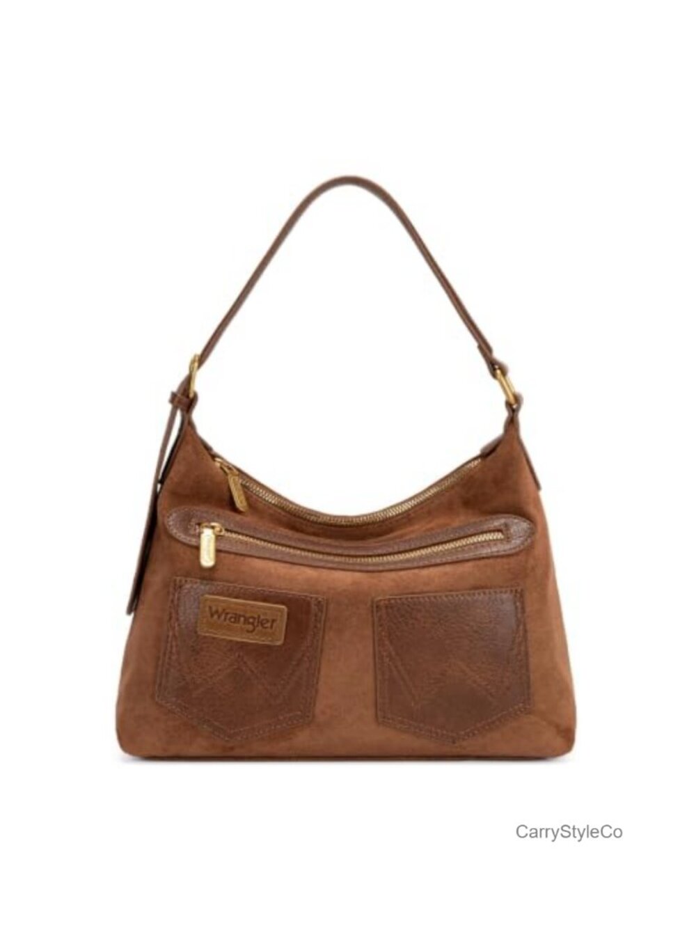 Faux Suede Slouchy Hobo Shoulder Bag Crossbody Purse for Women